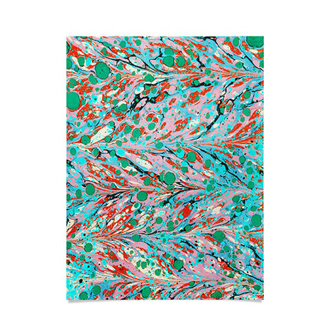 Amy Sia Marbled Illusion Green Poster