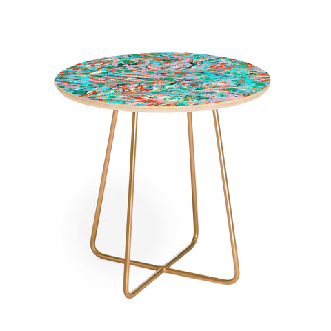 Amy Sia Marbled Illusion Green Round Side Table