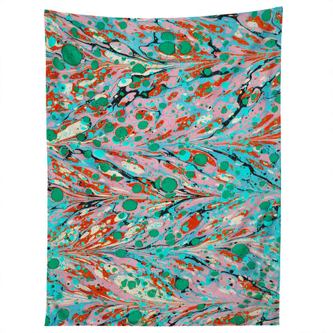 Amy Sia Marbled Illusion Green Tapestry