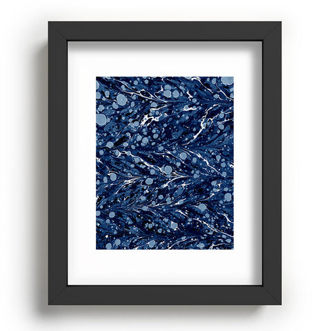 Amy Sia Marbled Illusion Navy Recessed Framing Rectangle