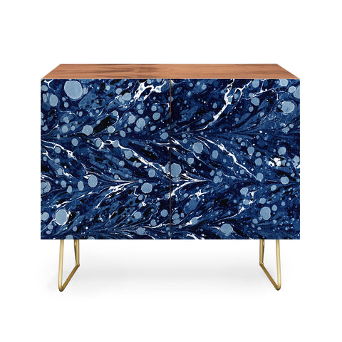 Amy Sia Marbled Illusion Navy Credenza