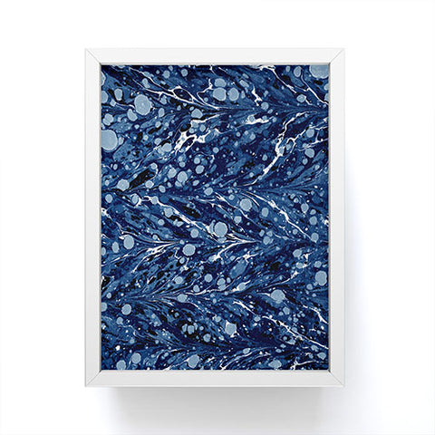 Amy Sia Marbled Illusion Navy Framed Mini Art Print