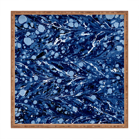 Amy Sia Marbled Illusion Navy Square Tray