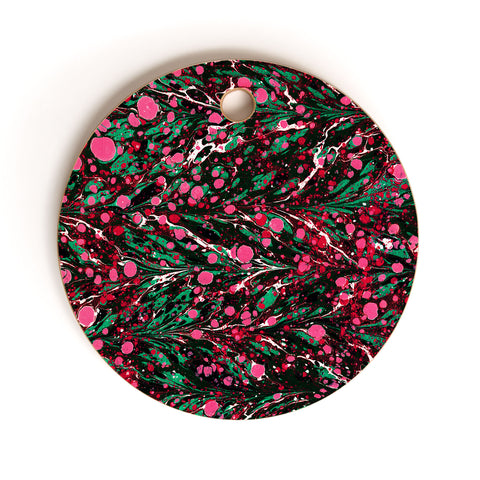 Amy Sia Marbled Illusion Pink Cutting Board Round
