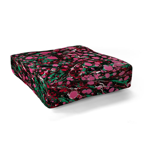 Amy Sia Marbled Illusion Pink Floor Pillow Square