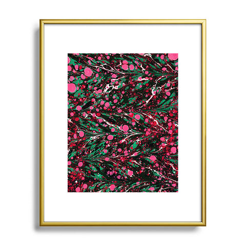 Amy Sia Marbled Illusion Pink Metal Framed Art Print