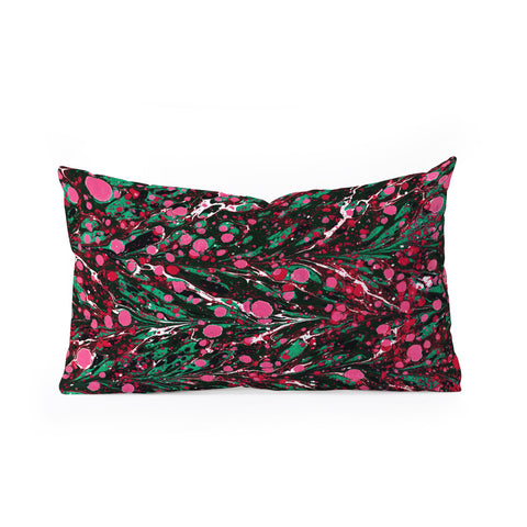 Amy Sia Marbled Illusion Pink Oblong Throw Pillow