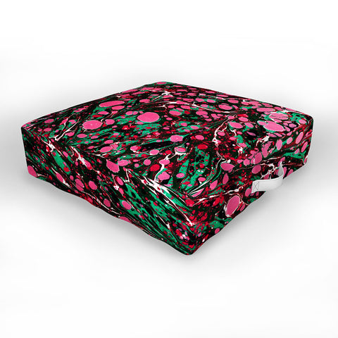 Amy Sia Marbled Illusion Pink Outdoor Floor Cushion