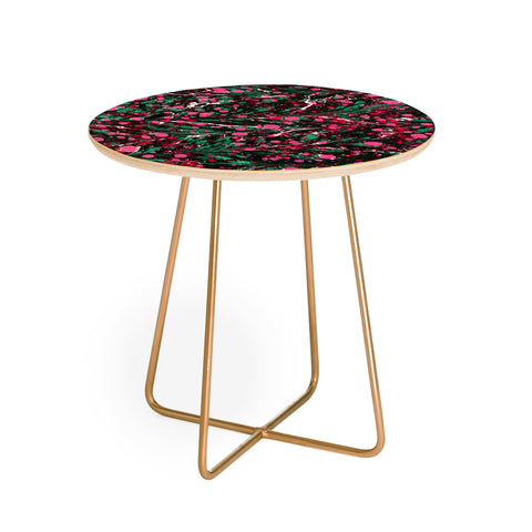 Amy Sia Marbled Illusion Pink Round Side Table