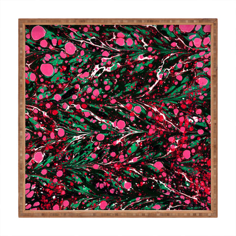 Amy Sia Marbled Illusion Pink Square Tray