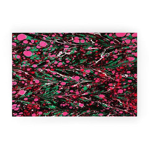Amy Sia Marbled Illusion Pink Welcome Mat