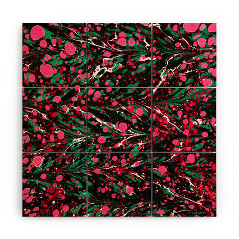 Amy Sia Marbled Illusion Pink Wood Wall Mural