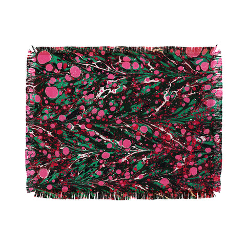 Amy Sia Marbled Illusion Pink Throw Blanket