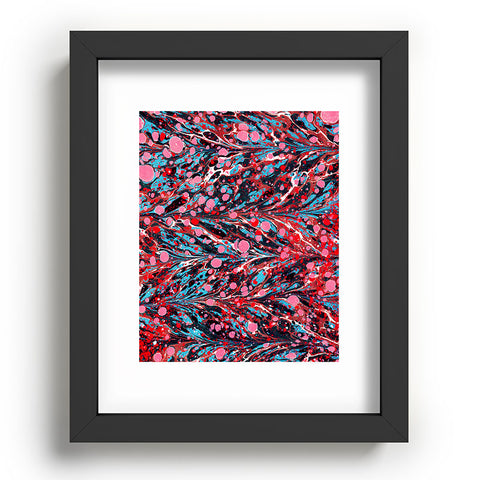 Amy Sia Marbled Illusion Red Recessed Framing Rectangle