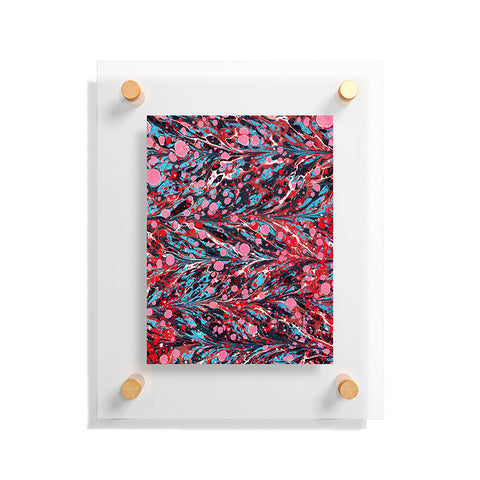 Amy Sia Marbled Illusion Red Floating Acrylic Print