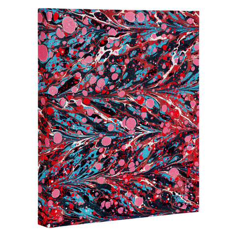 Amy Sia Marbled Illusion Red Art Canvas