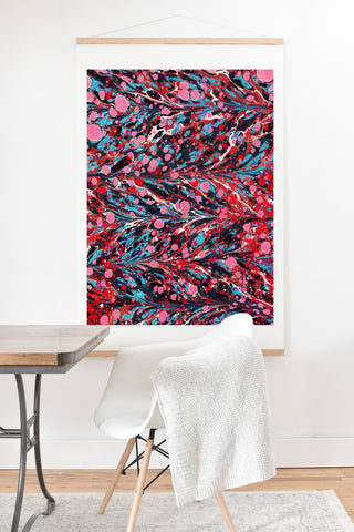 Amy Sia Marbled Illusion Red Art Print And Hanger