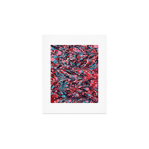 Amy Sia Marbled Illusion Red Art Print