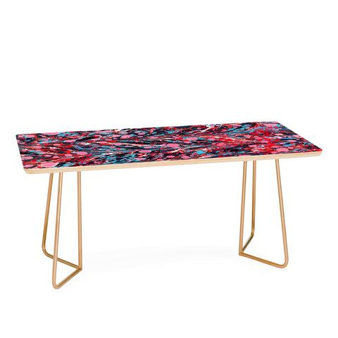 Amy Sia Marbled Illusion Red Coffee Table