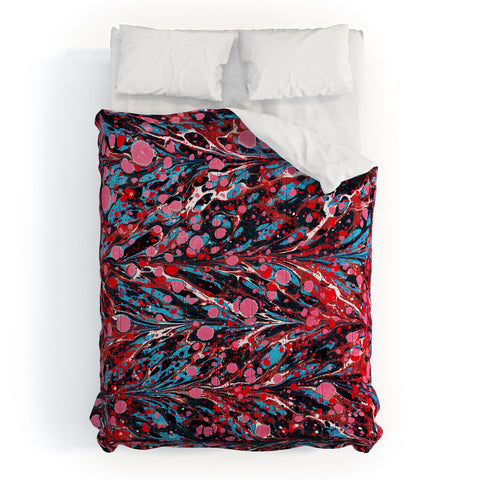 Amy Sia Marbled Illusion Red Comforter