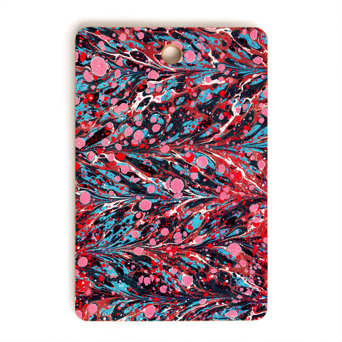 Amy Sia Marbled Illusion Red Cutting Board Rectangle