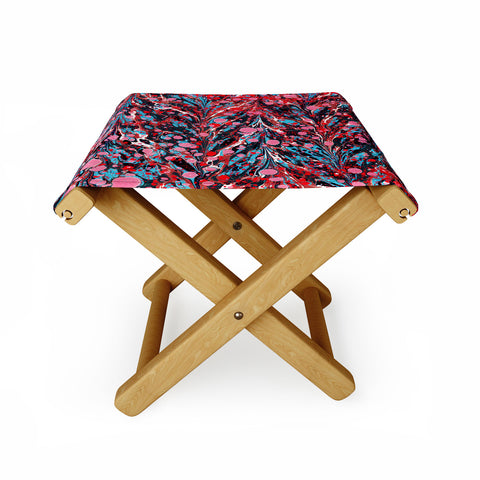 Amy Sia Marbled Illusion Red Folding Stool
