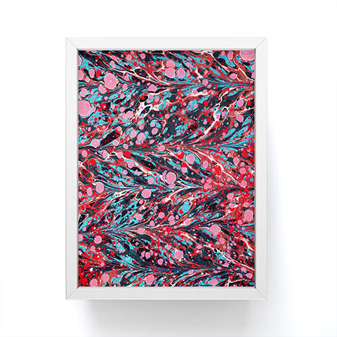 Amy Sia Marbled Illusion Red Framed Mini Art Print