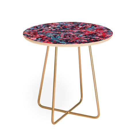 Amy Sia Marbled Illusion Red Round Side Table