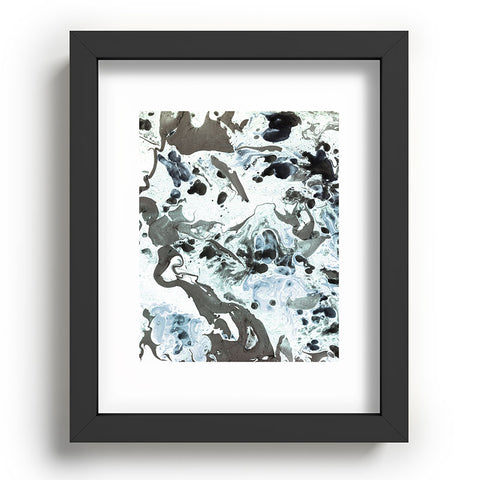 Amy Sia Marbled Terrain Ice Blue Recessed Framing Rectangle