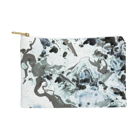 Amy Sia Marbled Terrain Ice Blue Pouch