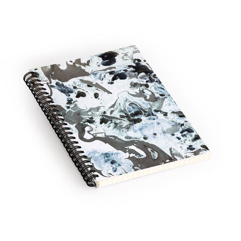 Amy Sia Marbled Terrain Ice Blue Spiral Notebook