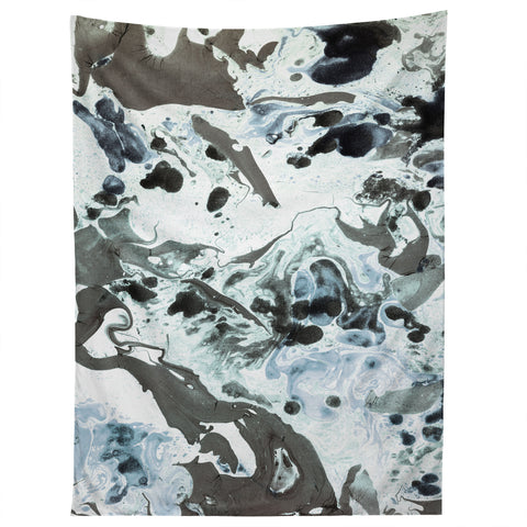 Amy Sia Marbled Terrain Ice Blue Tapestry