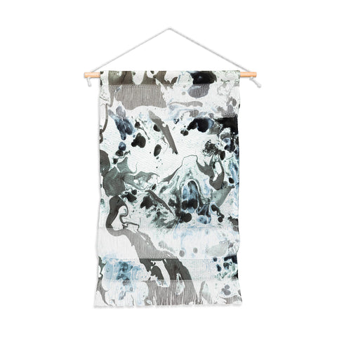 Amy Sia Marbled Terrain Ice Blue Wall Hanging Portrait