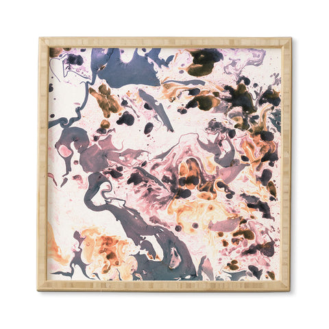 Amy Sia Marbled Terrain Rose Pink Framed Wall Art