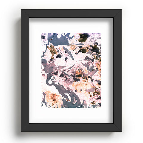Amy Sia Marbled Terrain Rose Pink Recessed Framing Rectangle