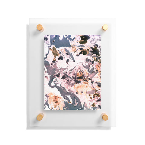 Amy Sia Marbled Terrain Rose Pink Floating Acrylic Print