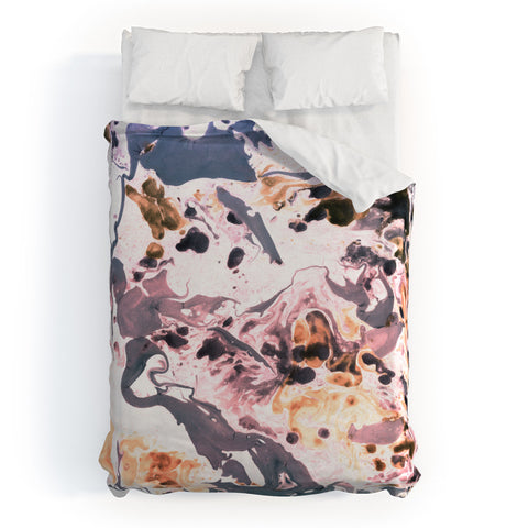 Amy Sia Marbled Terrain Rose Pink Duvet Cover