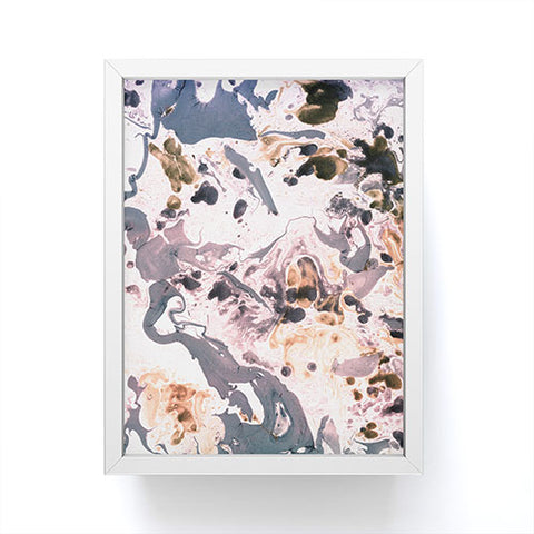 Amy Sia Marbled Terrain Rose Pink Framed Mini Art Print