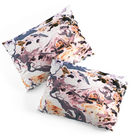 Amy Sia Marbled Terrain Rose Pink Pillow Shams