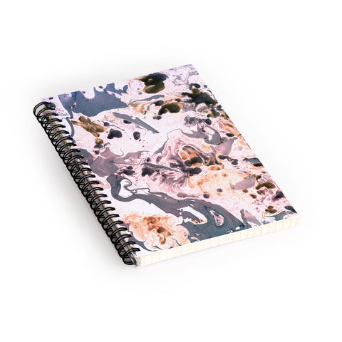 Amy Sia Marbled Terrain Rose Pink Spiral Notebook