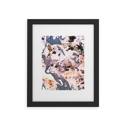 Amy Sia Marbled Terrain Rose Pink Framed Art Print
