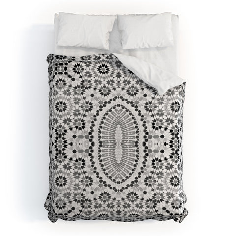 Amy Sia Morocco Black and White Duvet Cover