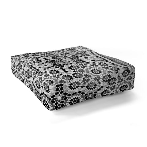 Amy Sia Morocco Black and White Floor Pillow Square