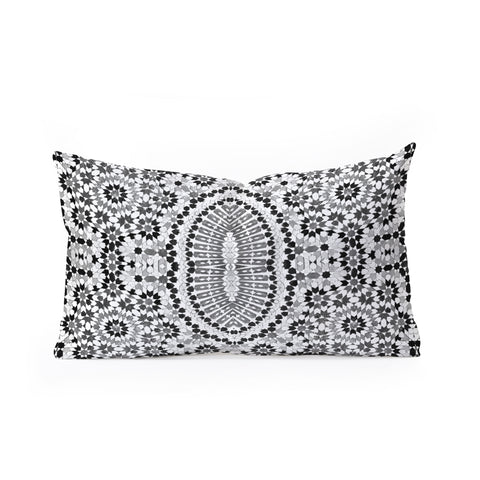 Amy Sia Morocco Black and White Oblong Throw Pillow