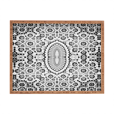 Amy Sia Morocco Black and White Rectangular Tray