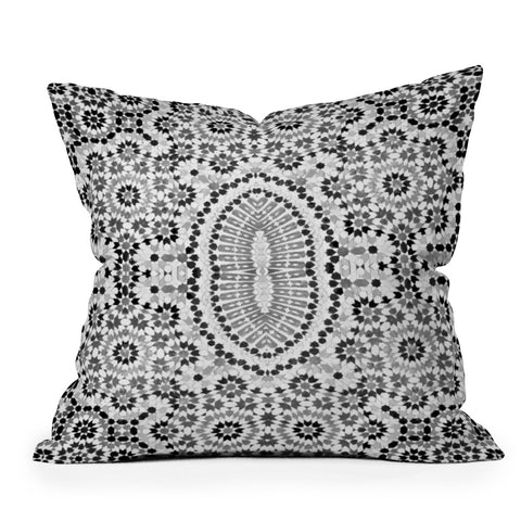Amy Sia Morocco Black and White Throw Pillow