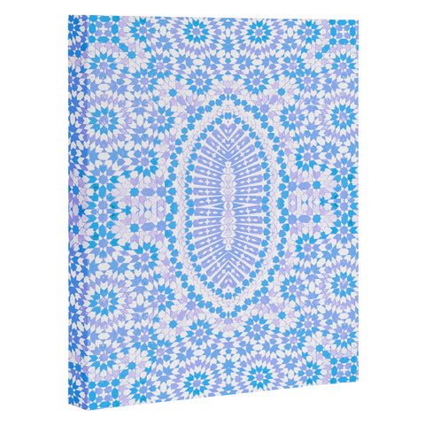 Amy Sia Morocco Light Blue Art Canvas