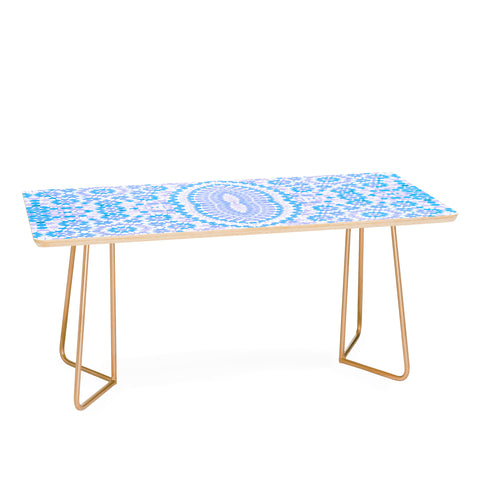Amy Sia Morocco Light Blue Coffee Table