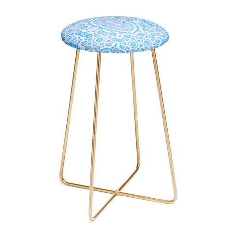 Amy Sia Morocco Light Blue Counter Stool