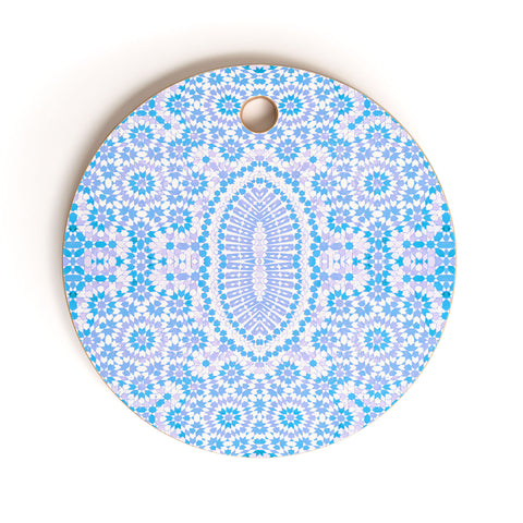 Amy Sia Morocco Light Blue Cutting Board Round